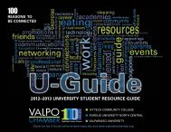 Download the U-Guide - Valparaiso Chamber of Commerce