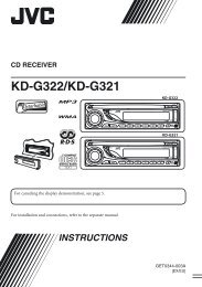 KD-G322/KD-G321 - JVC Mobile In-Car Entertainment