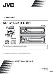 KD-G162/KD-G161 - JVC Mobile In-Car Entertainment