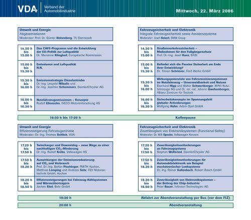 Programm Technischer Kongress 2006 [PDF-Datei, 402 ... - beim VDA
