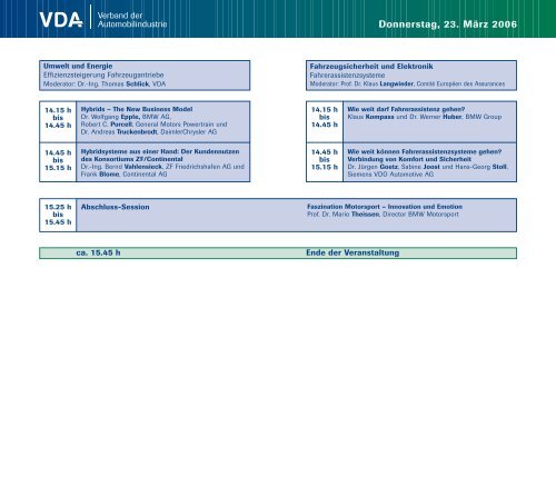 Programm Technischer Kongress 2006 [PDF-Datei, 402 ... - beim VDA