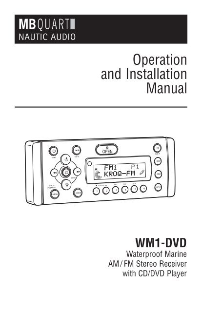 WM1-DVD - MB Quart Nautic