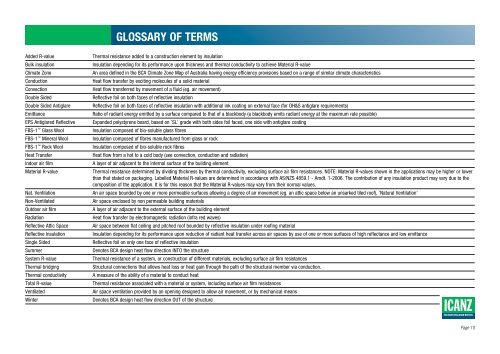 INSULATION HANDBOOK Part 1: Thermal Performance - icanz