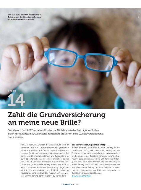 CSS Magazin 04/2012 - CSS Versicherung