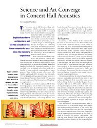 Science and Art Converge in Concert Hall Acoustics - American ...