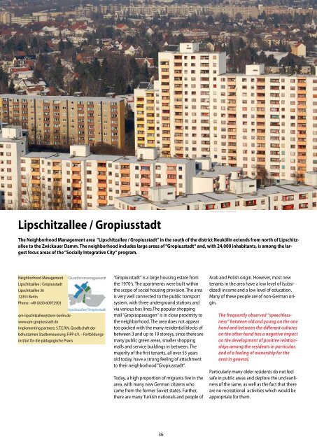 Neighborhood Management in Berlin - Quartiersmanagement Berlin