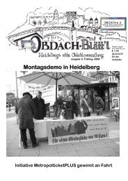 Montagsdemo in Heidelberg - Obdach e.V.