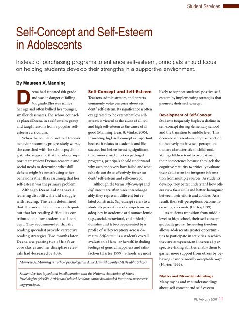 Self-Concept and Self-Esteem in Adolescents - National Association ...