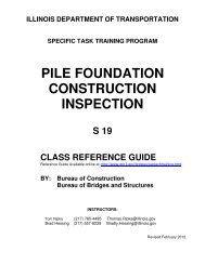 pile foundation construction inspection - Illinois Department of ...