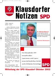 SAMSTAG, 12. OKTOBER 2002, 11 bis 14 Uhr - beim SPD ...