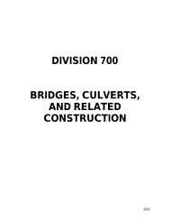 division 700 bridges, culverts, and related construction - Nebraska ...
