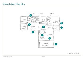 Concept stage floor plan sketch - Mekel