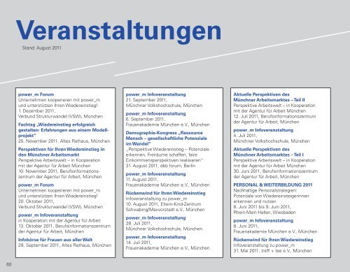 Wiedereinstieg erfolgreich gestalten - Wirtschaft