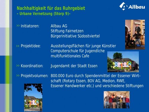 Nachhaltigkeit für das Ruhrgebiet - Allbau