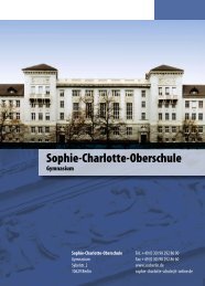 Schulleitung - der Sophie-Charlotte-Oberschule