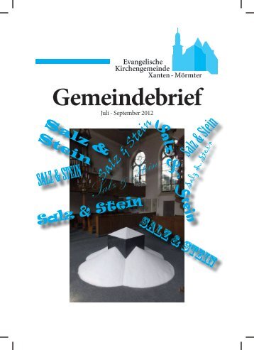 Gemeindebrief - Evangelische Kirchengemeinde Xanten-Mörmter