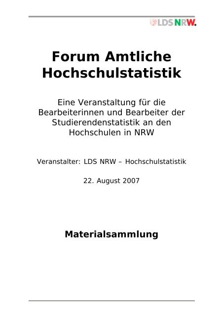 StBA-Schlüssel 3.1. - Information und Technik Nordrhein-Westfalen ...