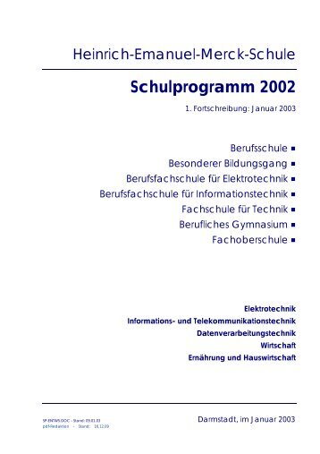 Schulprogramm 2002 - Technische Universität Darmstadt