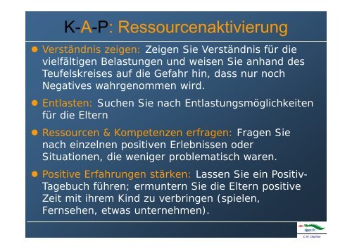 Verhaltenstherapeutische Elternanleitung in der multimodalen