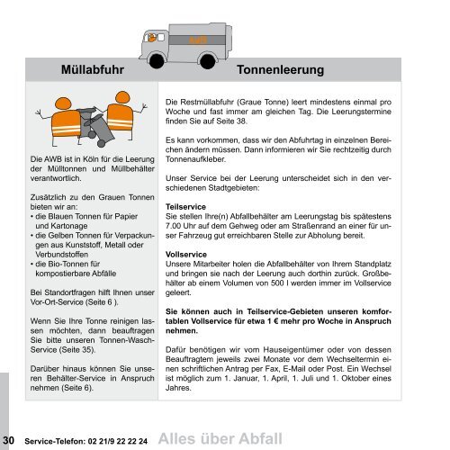 Alles über Abfall Internet: www.awbkoeln.de