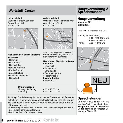 Alles über Abfall Internet: www.awbkoeln.de