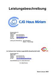 Leistungsbeschreibung - CJG Haus Miriam