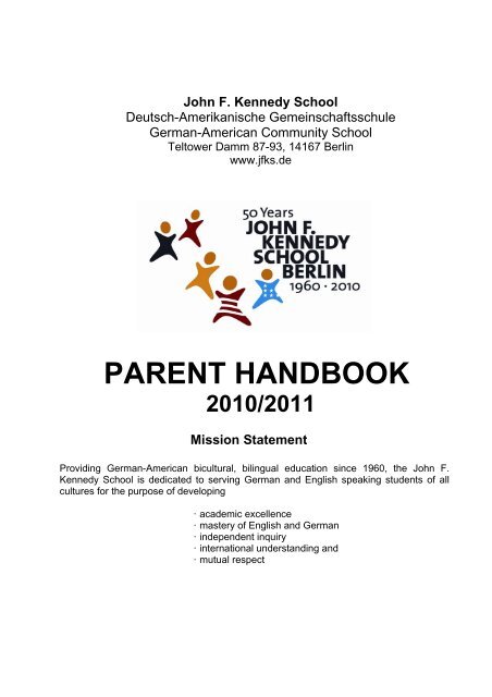 PARENT HANDBOOK 2010/2011 Mission Statement - John F ...