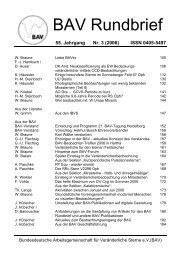 BAV Rundbrief - Bundesdeutsche Arbeitsgemeinschaft für ...
