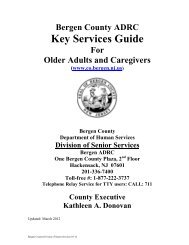 Senior Services Guide for Older Adults and ... - Bergen County