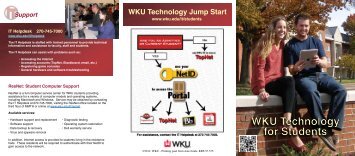 WKU Technology for Students WKU Technology for Students Support