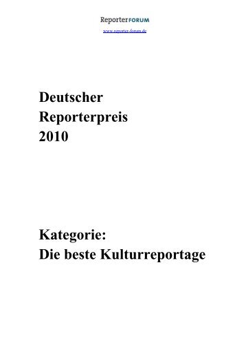 Deutscher - Reporter Forum