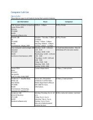 COMPUTER LAB PLAN: EQUIPMENT LIST AND BUDGET
