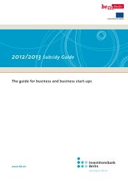 Subsidy Guide for Businesses and - Investitionsbank Berlin