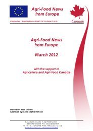 Agri-Food News from Europe - Service d'exportation agroalimentaire