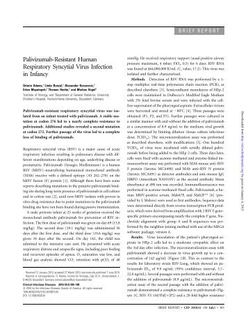 Palivizumab-Resistant Human Respiratory Syncytial Virus Infection ...