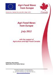 Agri-Food News from Europe - Service d'exportation agroalimentaire