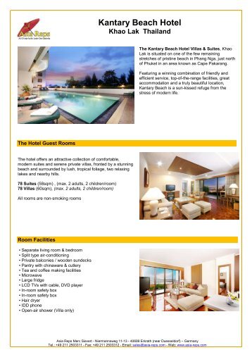 Kantary Beach Hotel Khao Lak Thailand - Asia-Reps.com