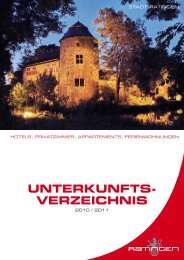 UNTERKUNFTS- VERZEICHNIS - Ratingen Marketing GmbH