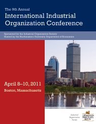 2011 international industrial organization conference