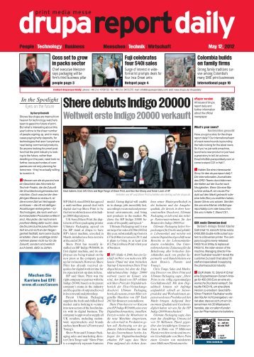 Shere debuts Indigo 20000 - Drupa Report Daily