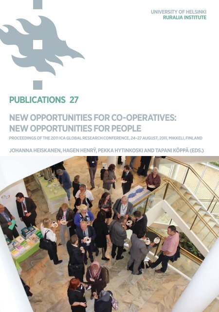 PUBLICATIONS 27 NEW OPPORTUNITIES FOR CO-OPERATIVES ...
