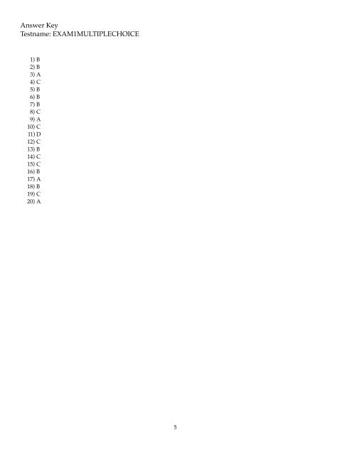 SOLUTIONS MAT 167: Statistics Test I - Anthony Tanbakuchi