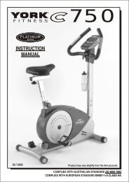 INSTRUCTION MANUAL INSTRUCTION MANUAL - York Fitness