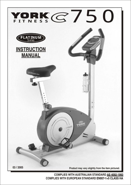 INSTRUCTION MANUAL INSTRUCTION MANUAL - York Fitness