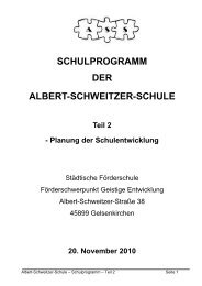 SCHULPROGRAMM DER ALBERT-SCHWEITZER-SCHULE Teil 2