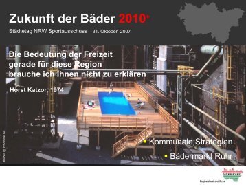 Zukunft der Bäder 2010+ - Metropole Ruhr