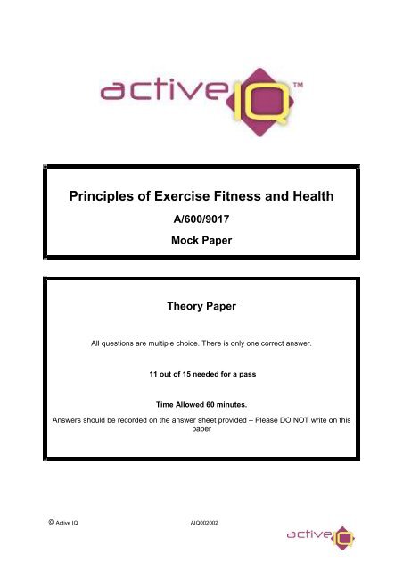 health exercise and fitness