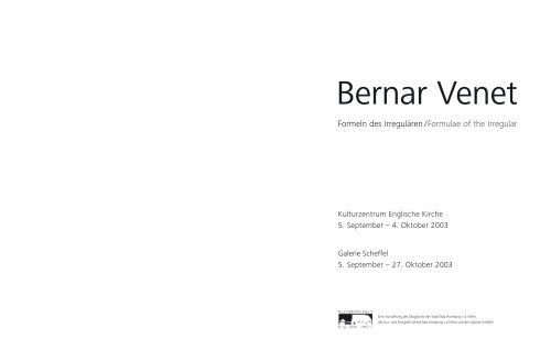 Bernar Venet - Galerie Scheffel