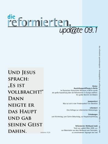 upd@te 09.1 Und Jesus sprach: „Es ist vollbracht!“ - reformiert-info.de