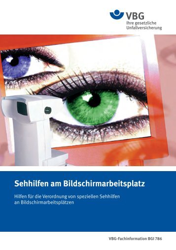 Sehhilfen am Bildschirmarbeitsplatz - VBG